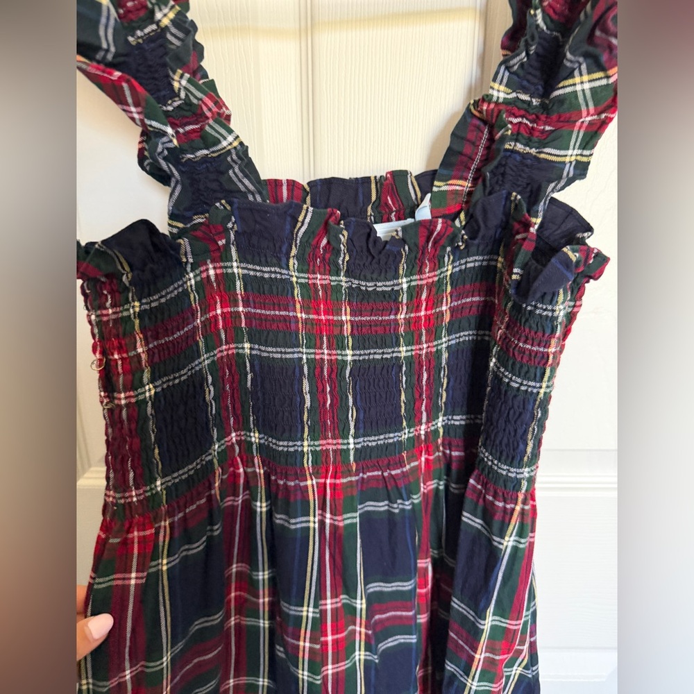 Hill House Navy and Red Plaid Midi Dress - Picture 3 of 6